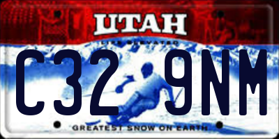UT license plate C329NM
