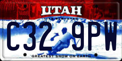 UT license plate C329PW
