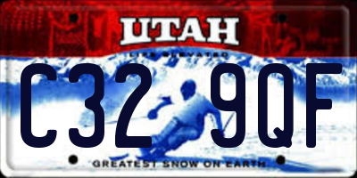 UT license plate C329QF