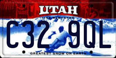 UT license plate C329QL
