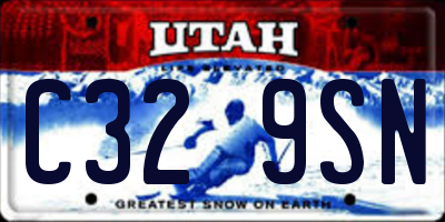 UT license plate C329SN