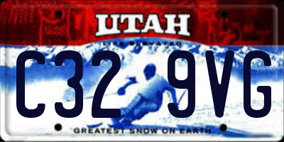 UT license plate C329VG