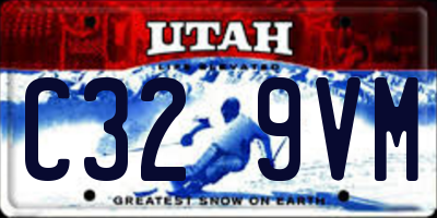 UT license plate C329VM