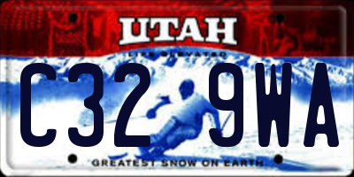 UT license plate C329WA