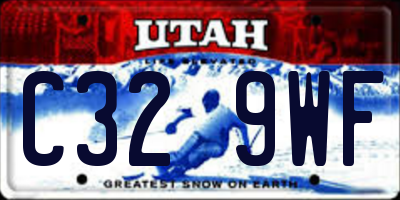 UT license plate C329WF