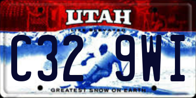 UT license plate C329WI
