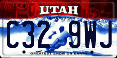 UT license plate C329WJ