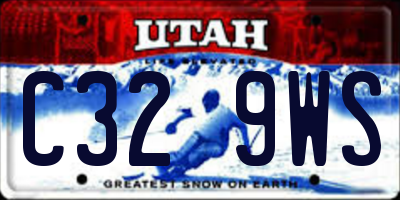UT license plate C329WS