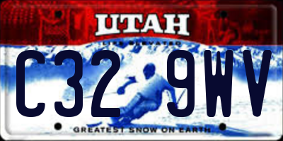 UT license plate C329WV