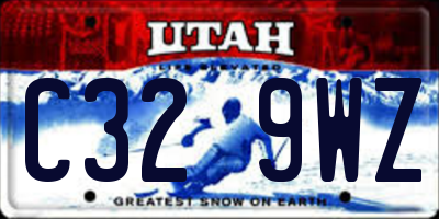 UT license plate C329WZ
