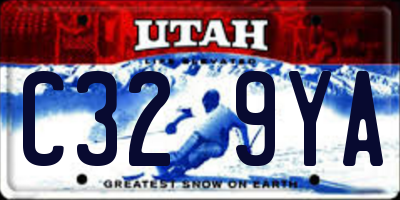 UT license plate C329YA