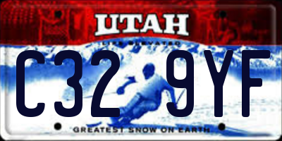 UT license plate C329YF