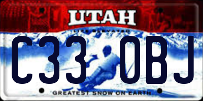 UT license plate C330BJ