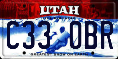 UT license plate C330BR