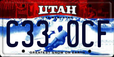 UT license plate C330CF