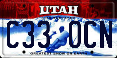 UT license plate C330CN