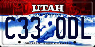 UT license plate C330DL