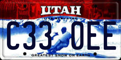UT license plate C330EE