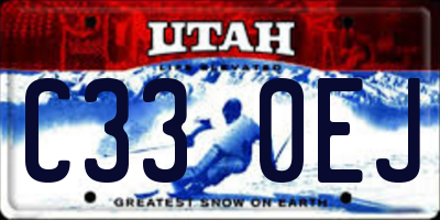 UT license plate C330EJ