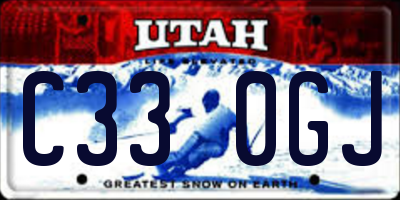UT license plate C330GJ