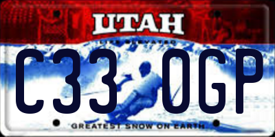 UT license plate C330GP