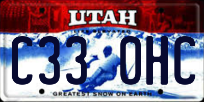 UT license plate C330HC