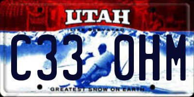 UT license plate C330HM