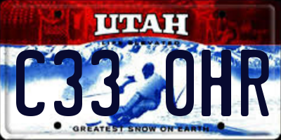 UT license plate C330HR