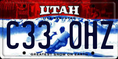 UT license plate C330HZ