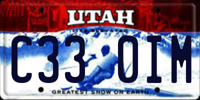 UT license plate C330IM