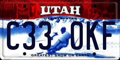 UT license plate C330KF