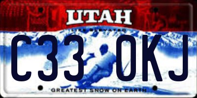 UT license plate C330KJ