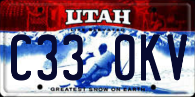 UT license plate C330KV