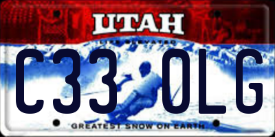 UT license plate C330LG
