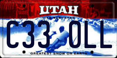 UT license plate C330LL