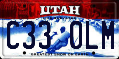 UT license plate C330LM