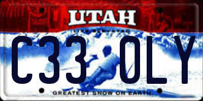 UT license plate C330LY