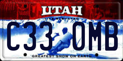 UT license plate C330MB