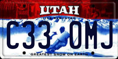 UT license plate C330MJ