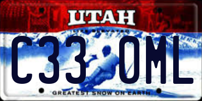 UT license plate C330ML