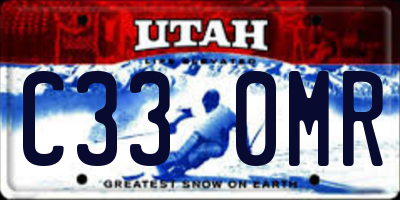 UT license plate C330MR