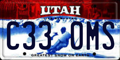 UT license plate C330MS
