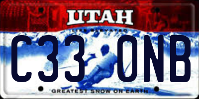UT license plate C330NB