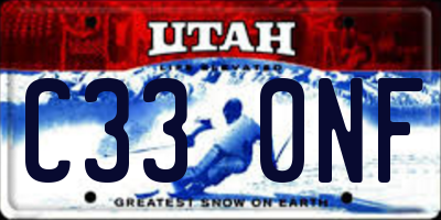 UT license plate C330NF