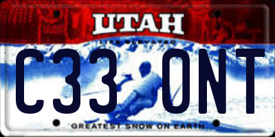 UT license plate C330NT