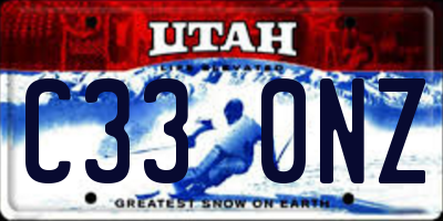 UT license plate C330NZ