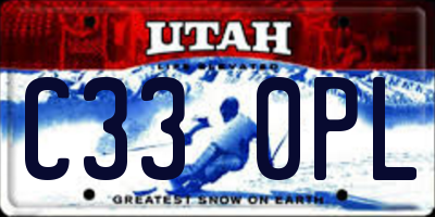 UT license plate C330PL