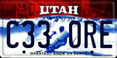 UT license plate C330RE