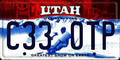 UT license plate C330TP