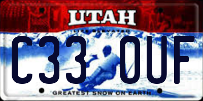 UT license plate C330UF
